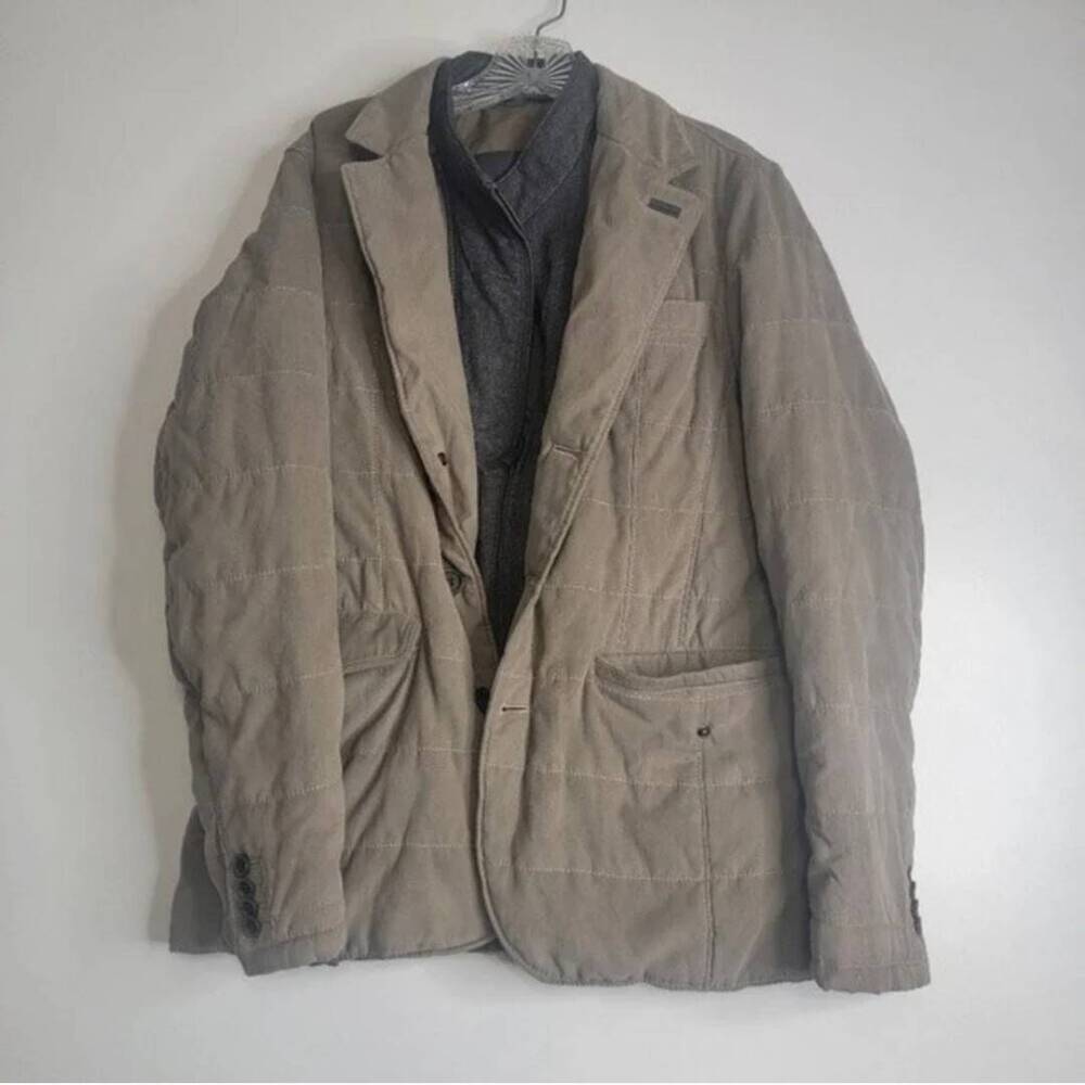 Cc Collection O. Wear Corneliani Suede Sueretto Jacket taupe sz 44 - Picture 2 of 16